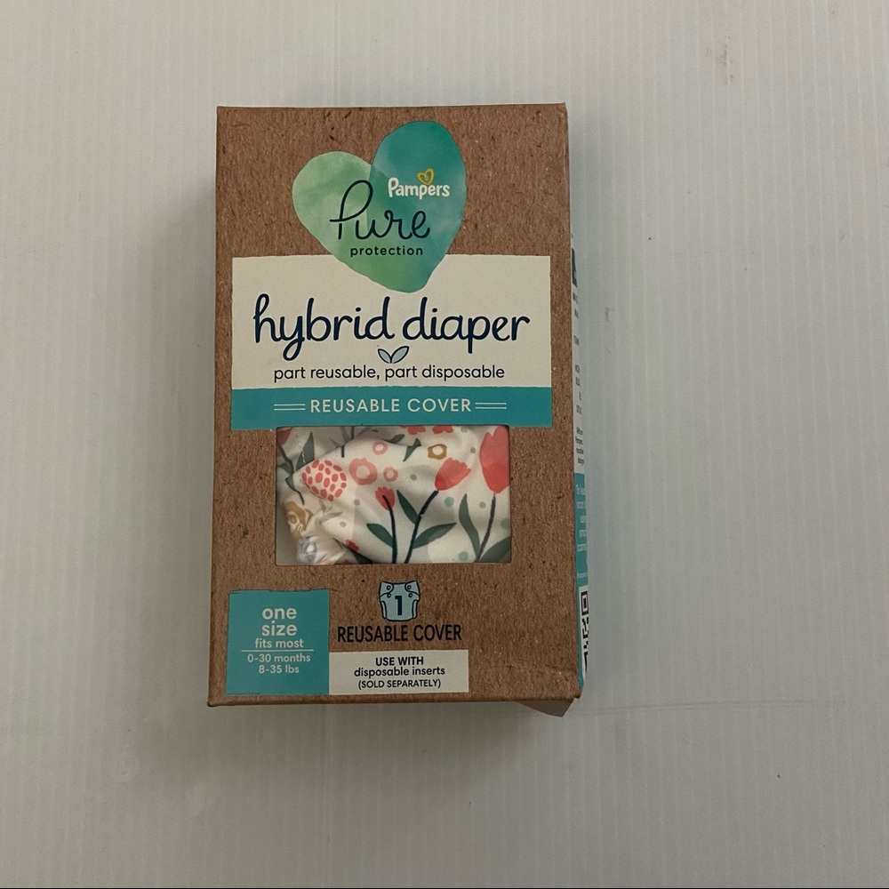 Pampers Hybrid Diaper Reusable Cover, Full Floral ~ NEW